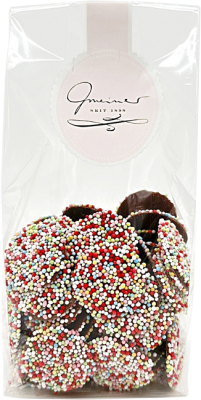 Schokotaler mit bunten Nonpareilles