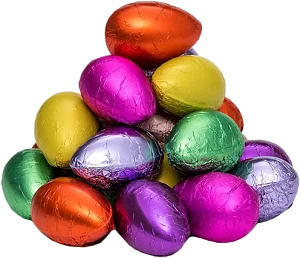 staniolierte große Nougat-Eier