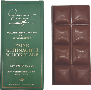 Kleine Schokoladentäfelchen - Weihnachtsschokolade