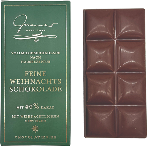 Produktbild Kleine Schokoladentäfelchen - Weihnachtsschokolade