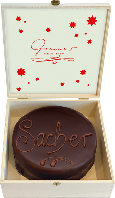 Produktbild Sachertörtchen in Holzbox - 15cm