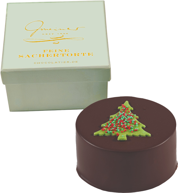 Produktbild Sacher-Törtchen - Motiv: Weihnachtsbaum