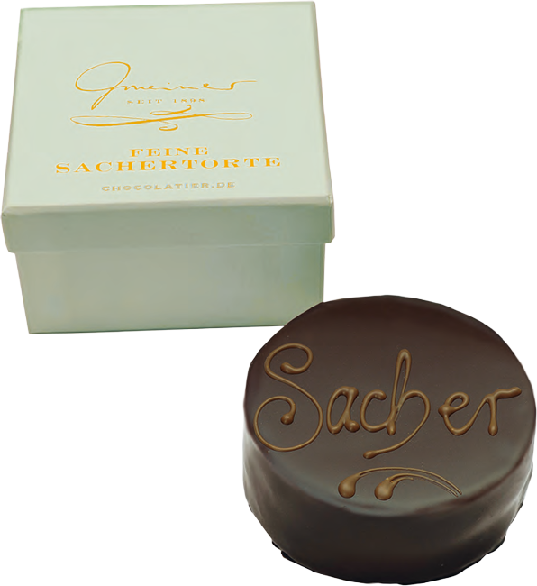 Produktbild Gmeiners Sachertörtchen in der Präsentbox, Dekor: Sacher