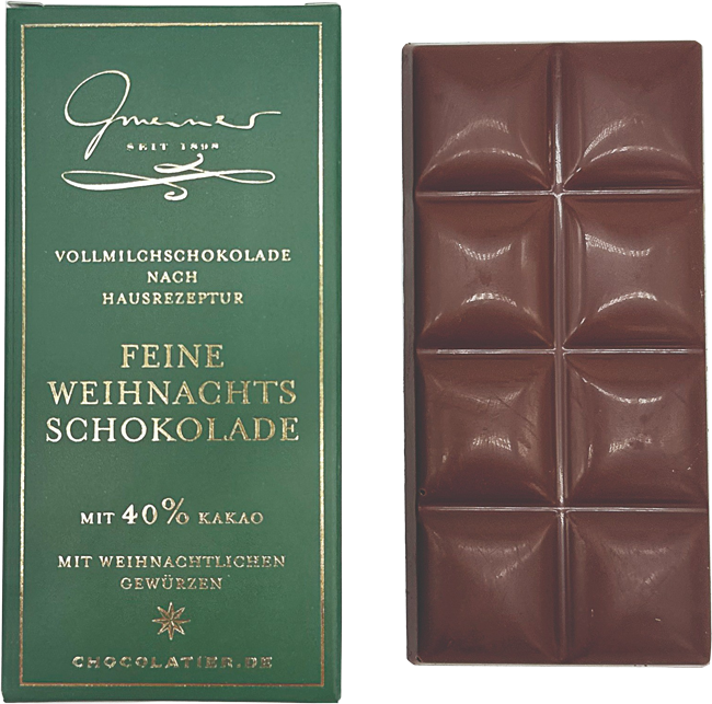 Produktbild Kleine Schokoladentäfelchen - Weihnachtsschokolade